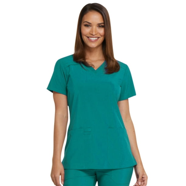 Dickies EDS Essentials DK615 Women/'s V-Neck Solid Scrub Top